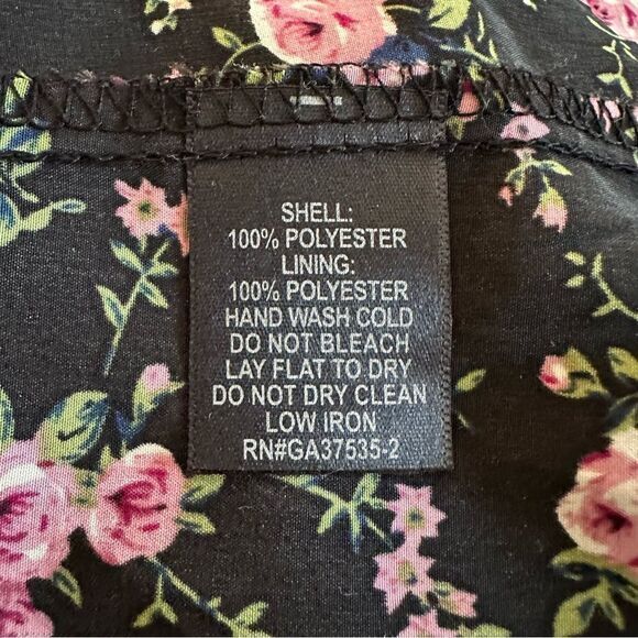 FOREVER 21 FLORAL FIT & FLARE SHORT SLEEVE‎ MINI DRESS MEDIUM COTTAGECORE FAIRY - Picture 6 of 11